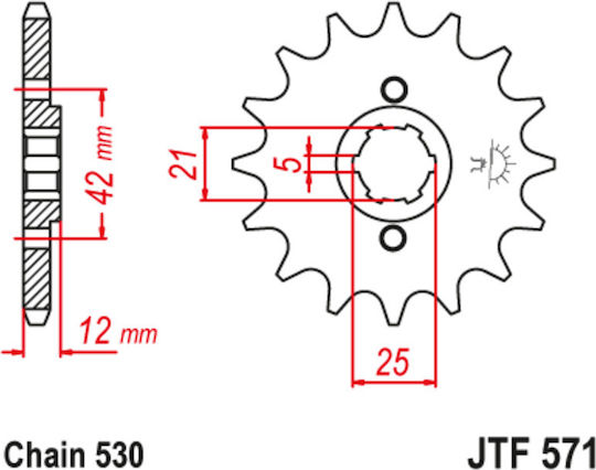 JT Sprockets Предно зъбно колело за Yamaha XJ