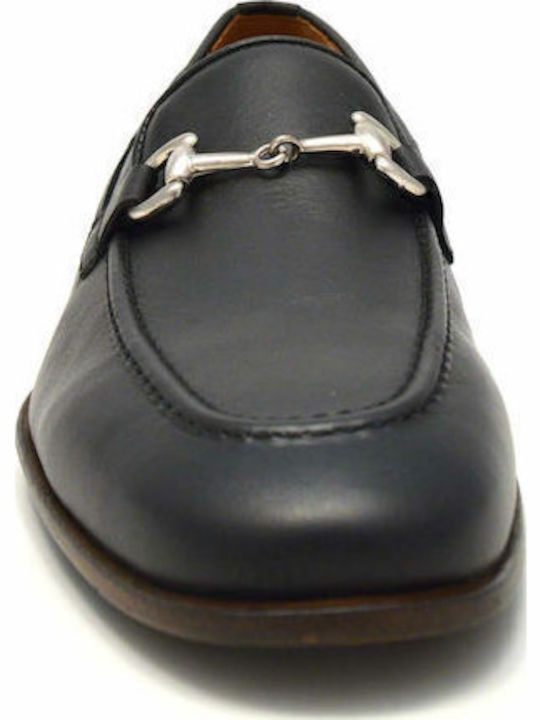 Δερμάτινα Ανδρικά Loafers σε Μαύρο Χρώμα