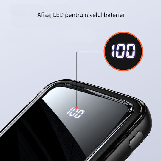 Usams PB58 Power Bank 10000mAh mit 2 USB-A Anschlüssen Schwarz