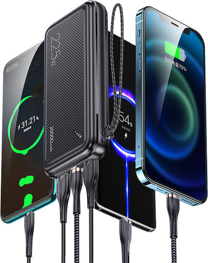 Usams PB60 Power Bank 20000mAh 22.5W with 2 USB-A Ports Power Delivery / Quick Charge 3.0 Black