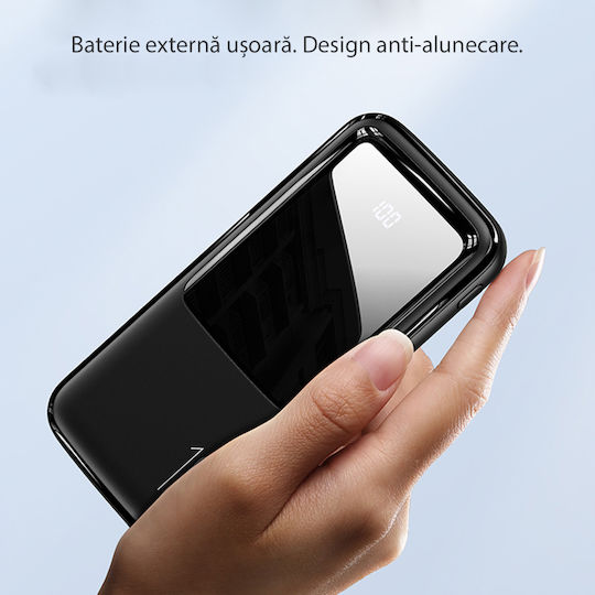 Usams PB58 Power Bank 10000mAh mit 2 USB-A Anschlüssen Schwarz