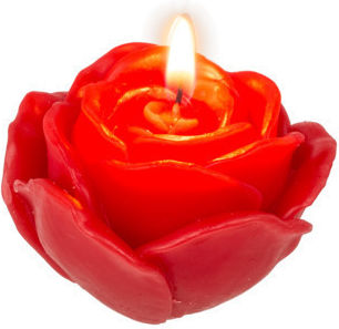 Out of the Blue Decorative Candle In Red Jar 3 Pieces
