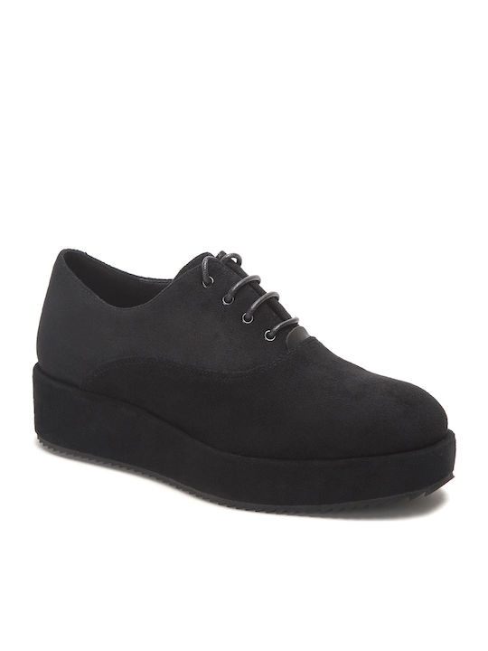 Keep Fred Women's Flatform Oxfords Black