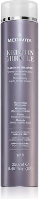 Medavita Keratin Miracle Sleek Hair pH 5 Shampoos Glättung für Alle Haartypen 1x250ml