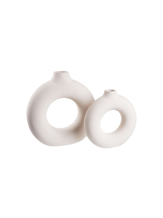 Butlers Vază Decorativă Ceramică Bej 25x7x25.5cm 1buc