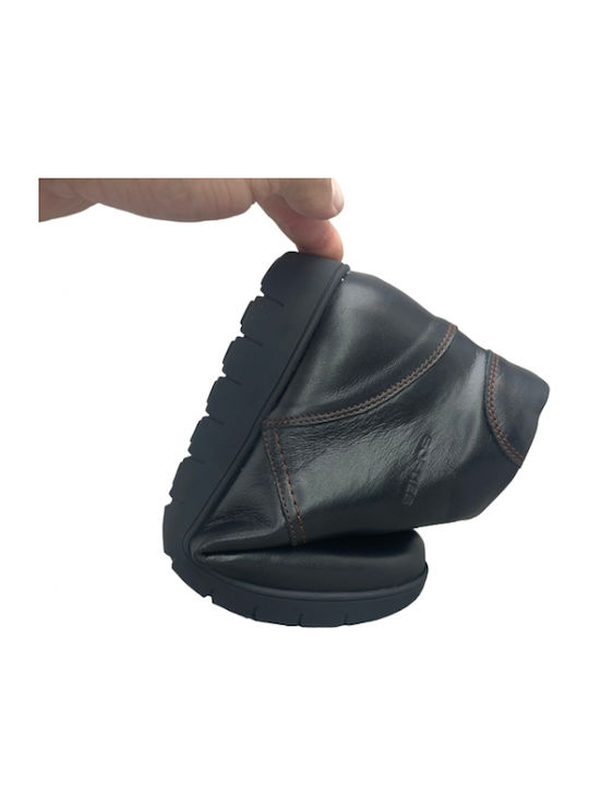 Ghete Dama De Piele Ankle Boots Negru