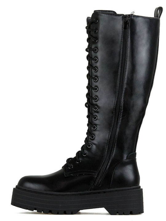 Women's Boots with Laces Black