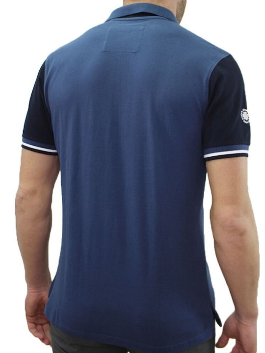 Dors Men's Short Sleeve Blouse Polo Blue