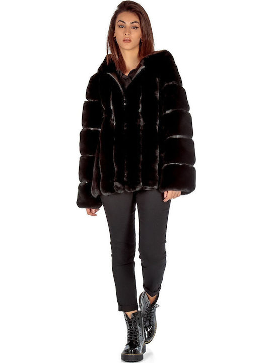 Women's Short Fur Black