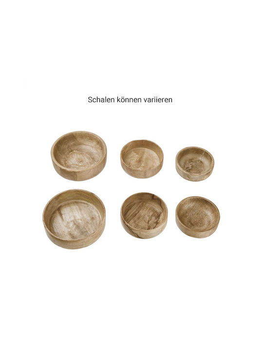 Butlers Dekorative Schüssel Hölzernes Braun 3Stück