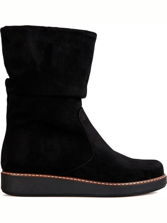Suede Women's Ankle Boots Black