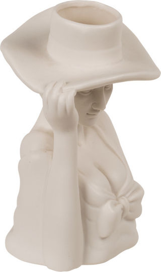 Out of the Blue Vază Ceramică Lady Albă 9.5x17xÎnălțime 17cm