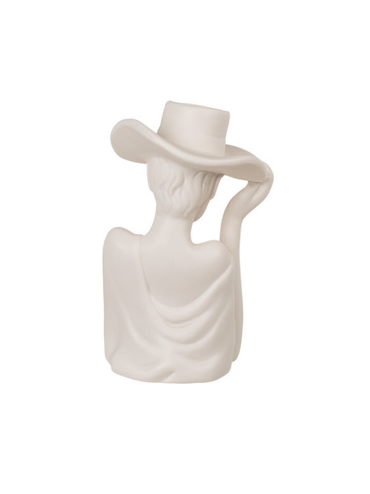 Out of the Blue Vază Decorativă Ceramică Lady Albă 9.5x17xÎnălțime 17cm