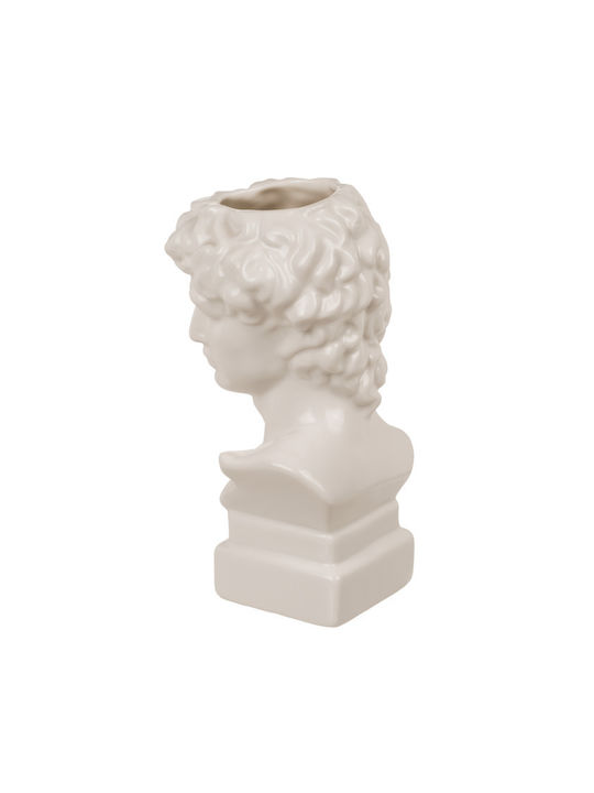 Out of the Blue Vază Decorativă Ceramică Apollonas Albă 9.5x9.5xÎl17cm