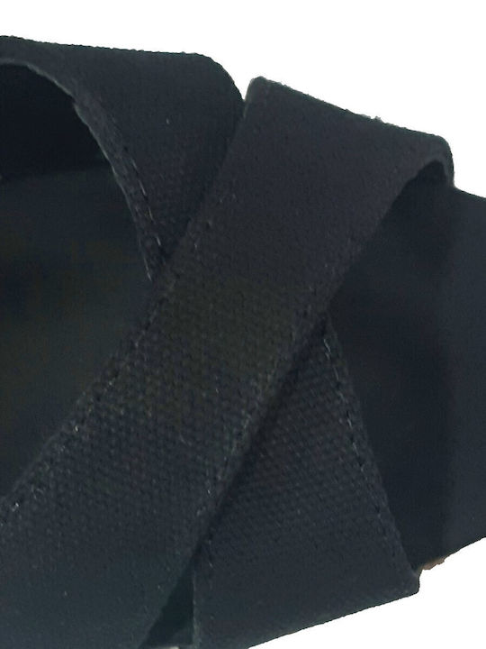 Damenplattformen im Espadrilles-Stil Schwarz