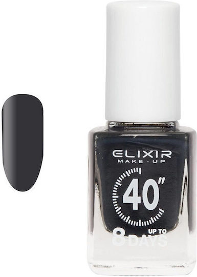 Elixir 40″ До 8 Дни Гланцов Дълготраен Лак За Нокти Бързо Съхнещ 016 Черен 13мл