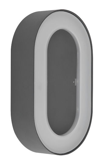 Globo Lighting Wall-Mounted Outdoor Ceiling Light LED IP54 12W with Warm White Light 12x20εκ.