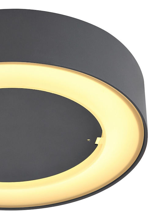 Globo Lighting Επιτοίχια Εξωτερική Πλαφονιέρα LED IP54 12W με Θερμό Λευκό Φως