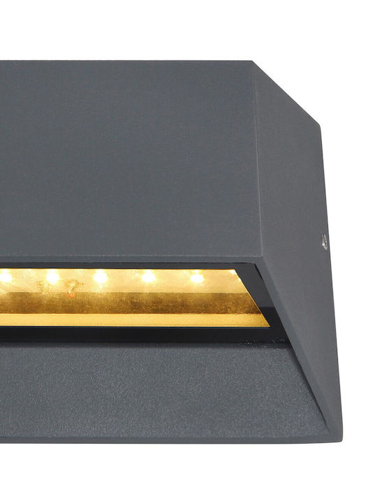 Globo Lighting Wall-Mounted Outdoor Ceiling Light LED IP54 7W with Warm White Light 14.8x10εκ.