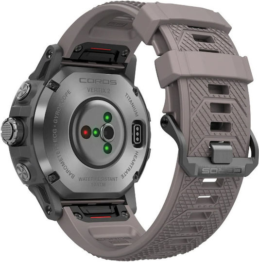 Coros Vertix 2 Titan 50mm Wasserdicht Smartwatch mit Pulsmesser (Obsidian)