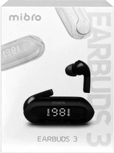 Mibro Earbuds 3 Bluetooth Handsfree Ακουστικά με Θήκη Φόρτισης Λευκά