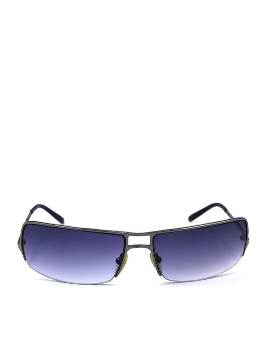 Furla Unisex Sunglasses with Silver Metal Frame and Blue Gradient Lens SU4008 568