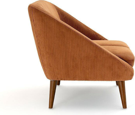Doppelsitzer Sofa Samt Orange 130x80x80cm