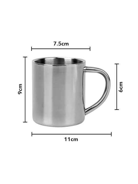 Koupakoupa Becher Metallisch Silber 300ml