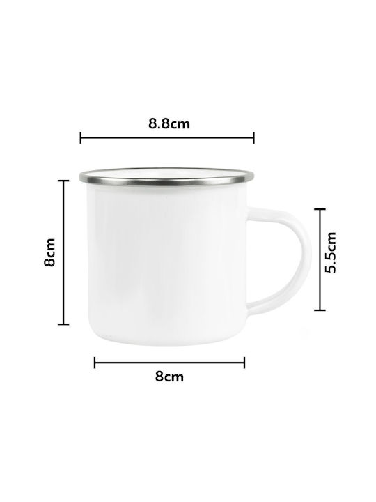 Koupakoupa ΠΑΣΟΚ Tasse Emaille Weiß 360ml 1Stück