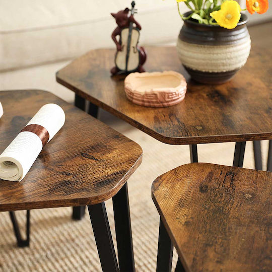 Set Zigon Rectangular Din Lemn Maro 3 Buc M58.7xL51.9xÎ45.5cm