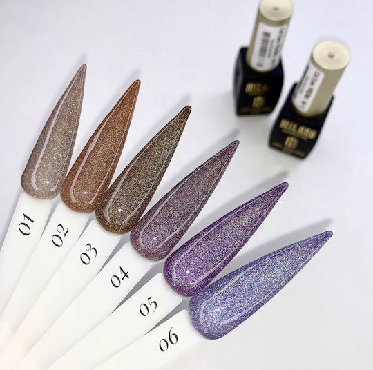 Milano Cosmetic Prizma Ημιμόνιμο Βερνίκι Νυχιών Μπρούτζινο Cat Eye 8ml