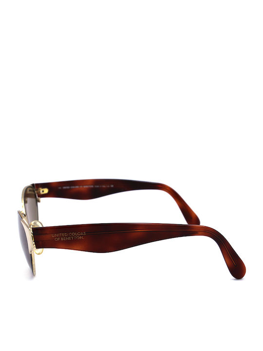 Benetton Women's Sunglasses with Brown Tartaruga Frame and Brown Lens UCB42 13M