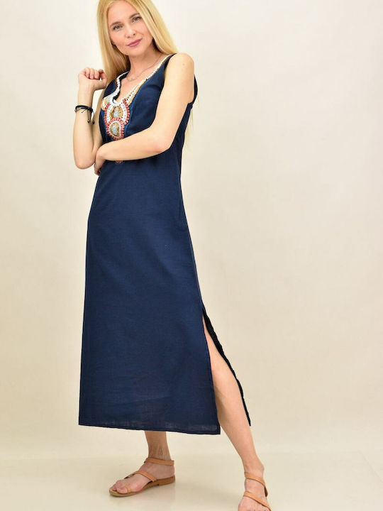 Potre Summer Midi Dress Navy Blue 1215013329