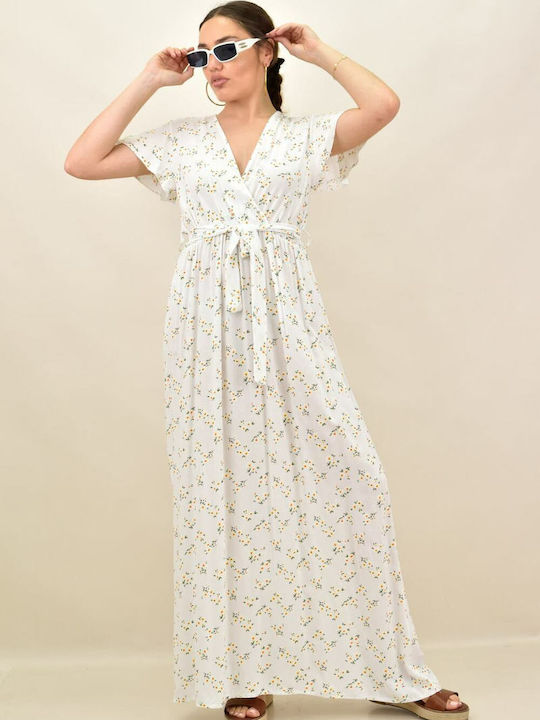 Summer Maxi Dress Wrap Beige