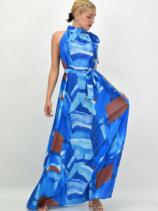 Sommer Maxi Kleid für Hochzeit / Taufe Blau
