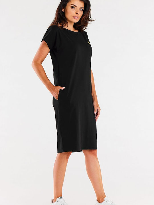 Infinite You Sommer Midi Kleid Schwarz