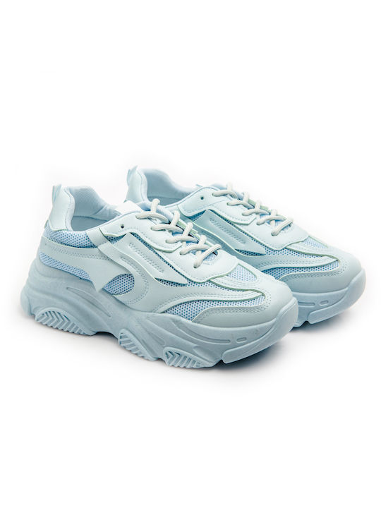 Malesa Damen Chunky Sneakers Hellblau