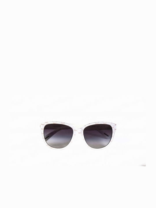 Dolce & Gabbana Women's Sunglasses with White Plastic Frame and Black Gradient Lens DG4159P 2665