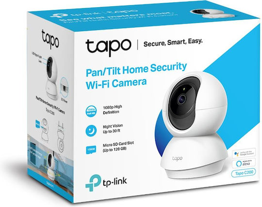 TP-LINK Tapo C200 v3 IP Surveillance Camera Wi-Fi Full HD 1080p with Two-Way Communication and Lens 4mm