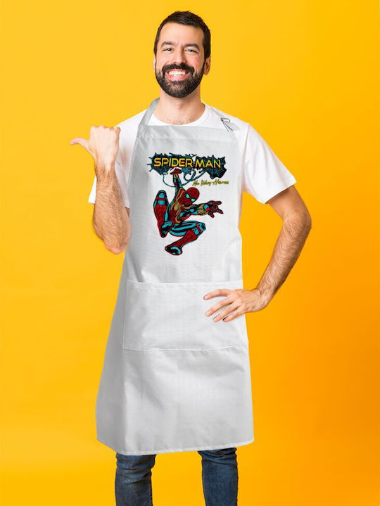 Koupakoupa Αδιάβροχη Ποδιά Κουζίνας Λευκή KP_16645_APRON-BBQ-ADULT