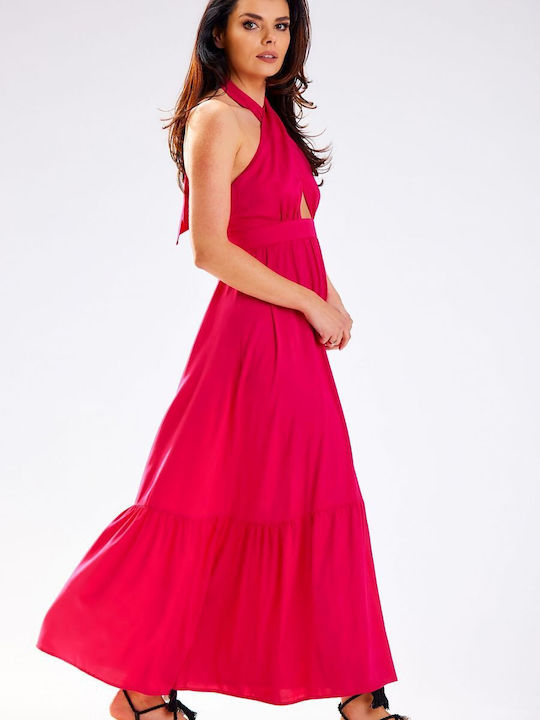 Awama Sommer Maxi Abendkleid Rosa