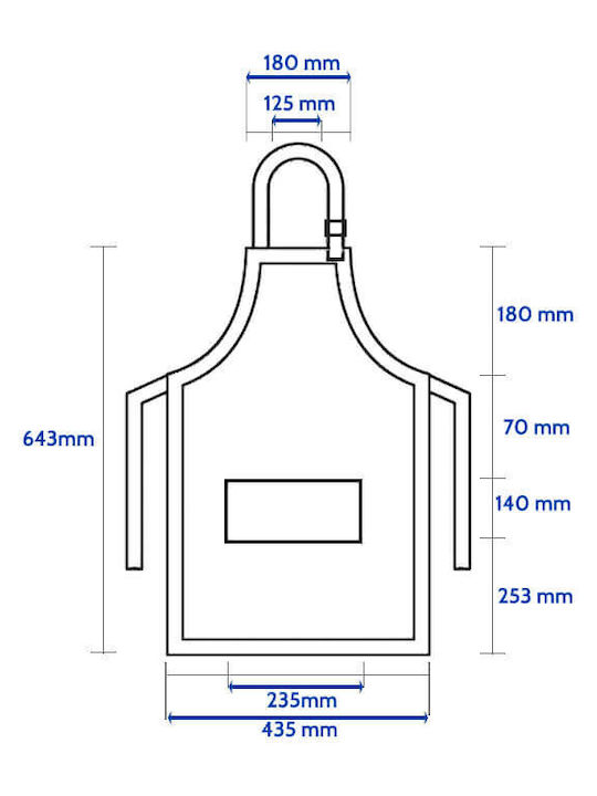 Koupakoupa Wasserdicht Küchenschürze Weiß KP_16645_APRON-BBQ-KID 1Stück