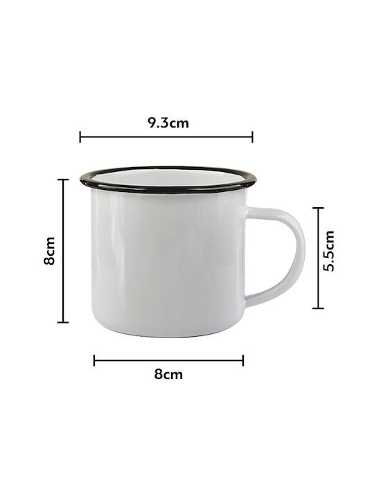 Koupakoupa ΠΑΣΟΚ Tasse Emaille Weiß 360ml 1Stück