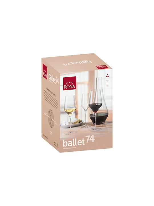 Rona Gläser-Set für Weißwein aus Glas Stapelbar 680ml 4Stück