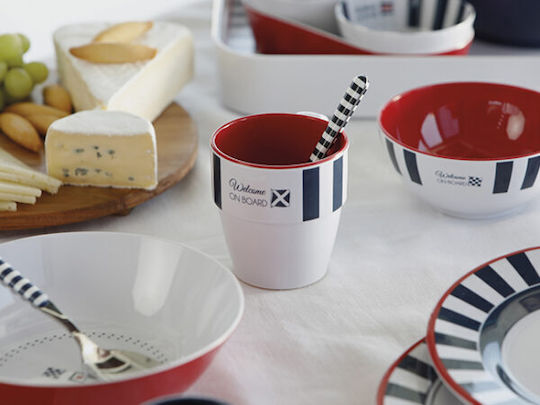 Marine Business Becher Kunststoff Weiß 6Stück