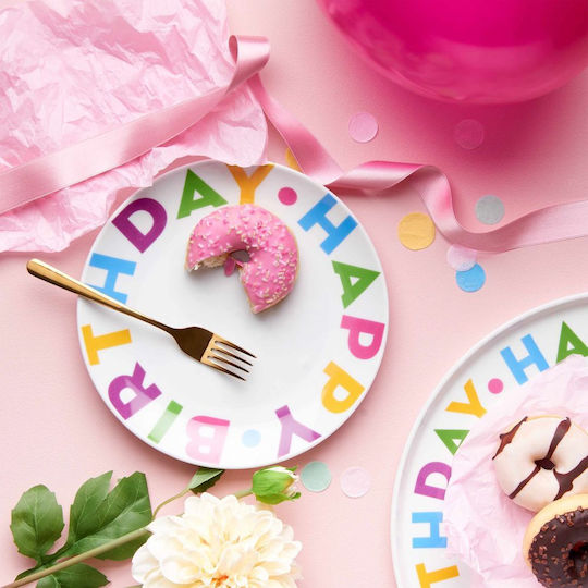 Butlers Happy Birthday Чиния Плитко от Порцелан с Диаметър 20.3см