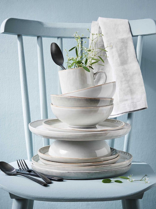 Butlers Henley Plate Shallow Ceramic White with Diameter 26.5cm