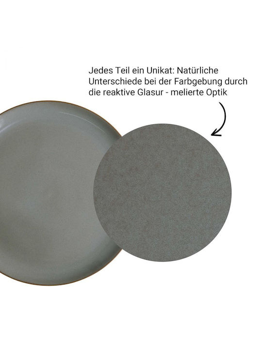 Butlers Native Plate Pasta Ceramic Gray with Diameter 21.5cm