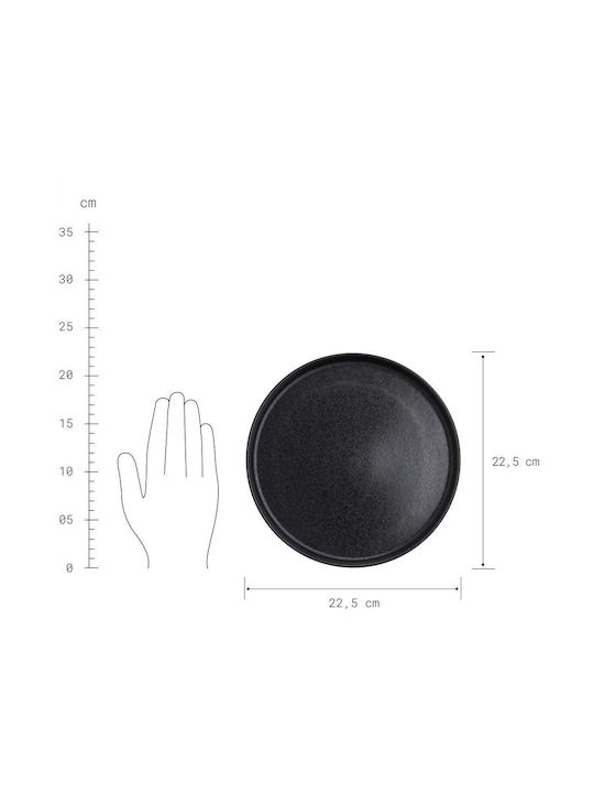 Butlers Casa Nova Farfurie joasă Ceramică Negru cu Diametru 22.5cm