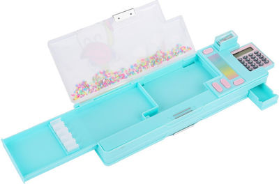 Yolo Pencil Case with 1 Compartment Light Blue Unicorn